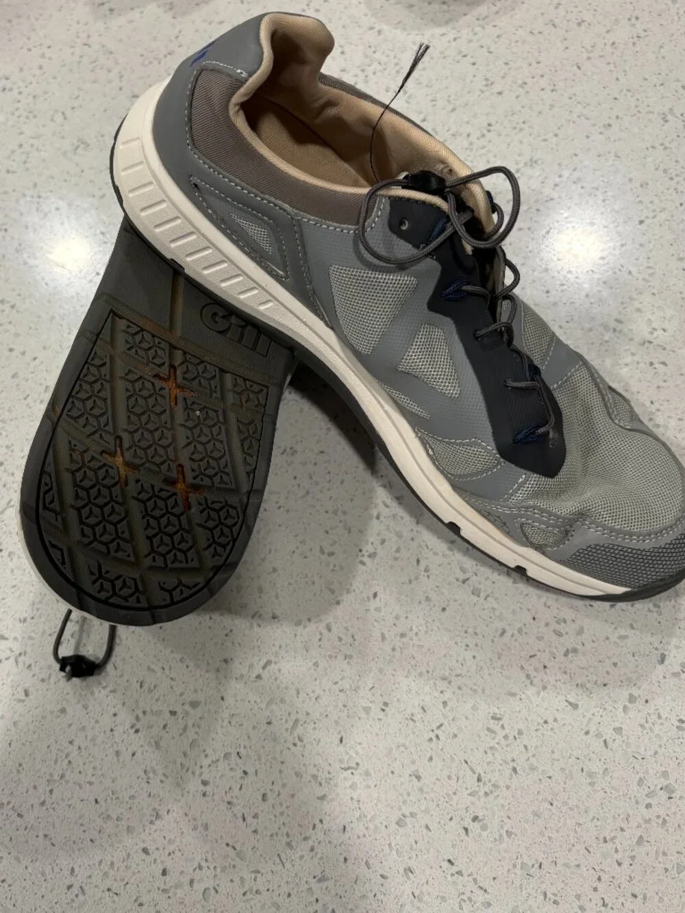 Men's GILL Outdoor Marine Boat Yacht Shoes sz US 9 Gray EUC